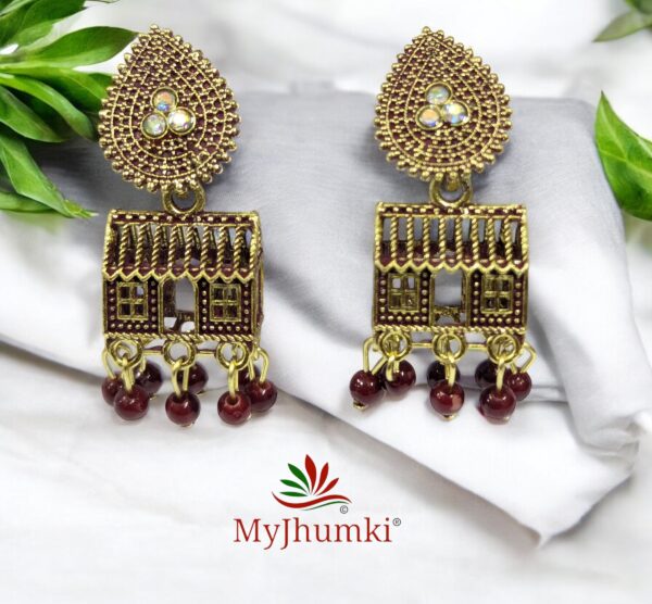 Oxidised Jhumka Earring For Women